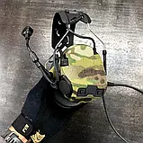 Текстильні камуфляжні наліпки для навушників Peltor ComTac 7-8 Multicam, фото 2