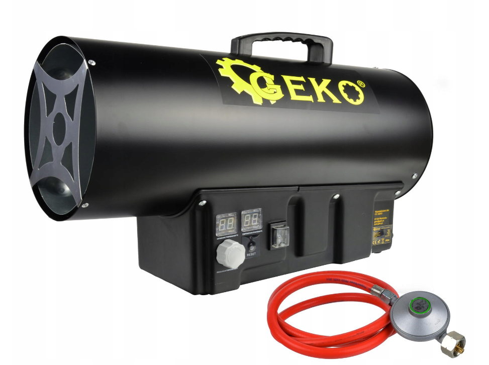Газовий обігрівач GEKO G80412 53 кВт зі шлангом та редуктором, фото 1