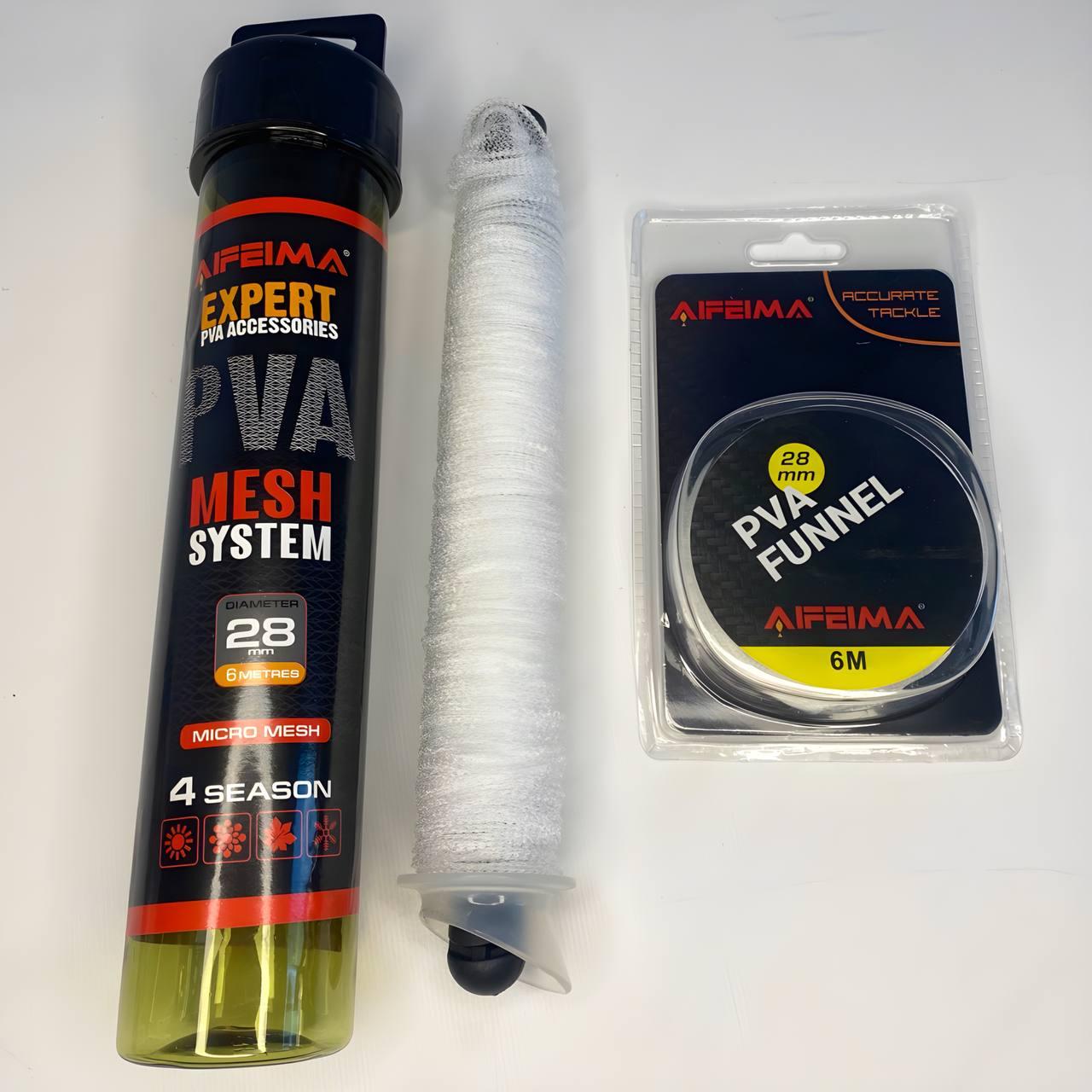 ПВА система з плунжером у тубусі + 6 м. сітка 28 мм. Feima PVA MESH SYSTEM, фото 1