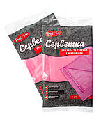 Серветка мікрофібра для скла рожева 30*30 см щільність 250 гр/м² (PROFIT)