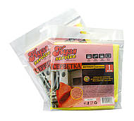 Серветка мікрофібра універсальна жовта 30х30 см щільність 230 гр/м² (Кузя)