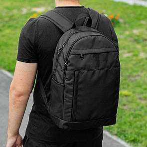 Спортивний міський рюкзак Comat чорний тканинний на 17 літрів