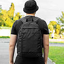 Спортивний міський рюкзак Comat чорний тканинний на 17 літрів, фото 3