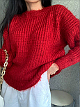 Светр вільного крою з класичним круглим вирізом, фото 4