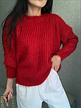 Светр вільного крою з класичним круглим вирізом, фото 7
