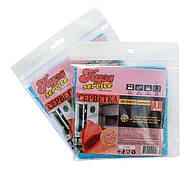 Серветка мікрофібра для скла блакитна 30х30 см щільність 250 гр/м² (Кузя)