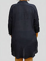 Сорочка пляжна із кишенями Sisianna 1910 чорна на 44-48 розмір, фото 4