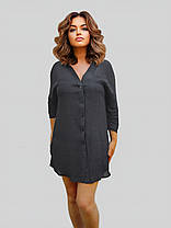 Сорочка пляжна із кишенями Sisianna 1910 чорна на 44-48 розмір, фото 3