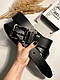 Ремінь шкіряний Louis Vuitton луї вітон, Classic Total Black 4 cm, фото 4