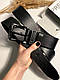 Ремінь шкіряний Louis Vuitton луї вітон, Classic Total Black 4 cm, фото 2