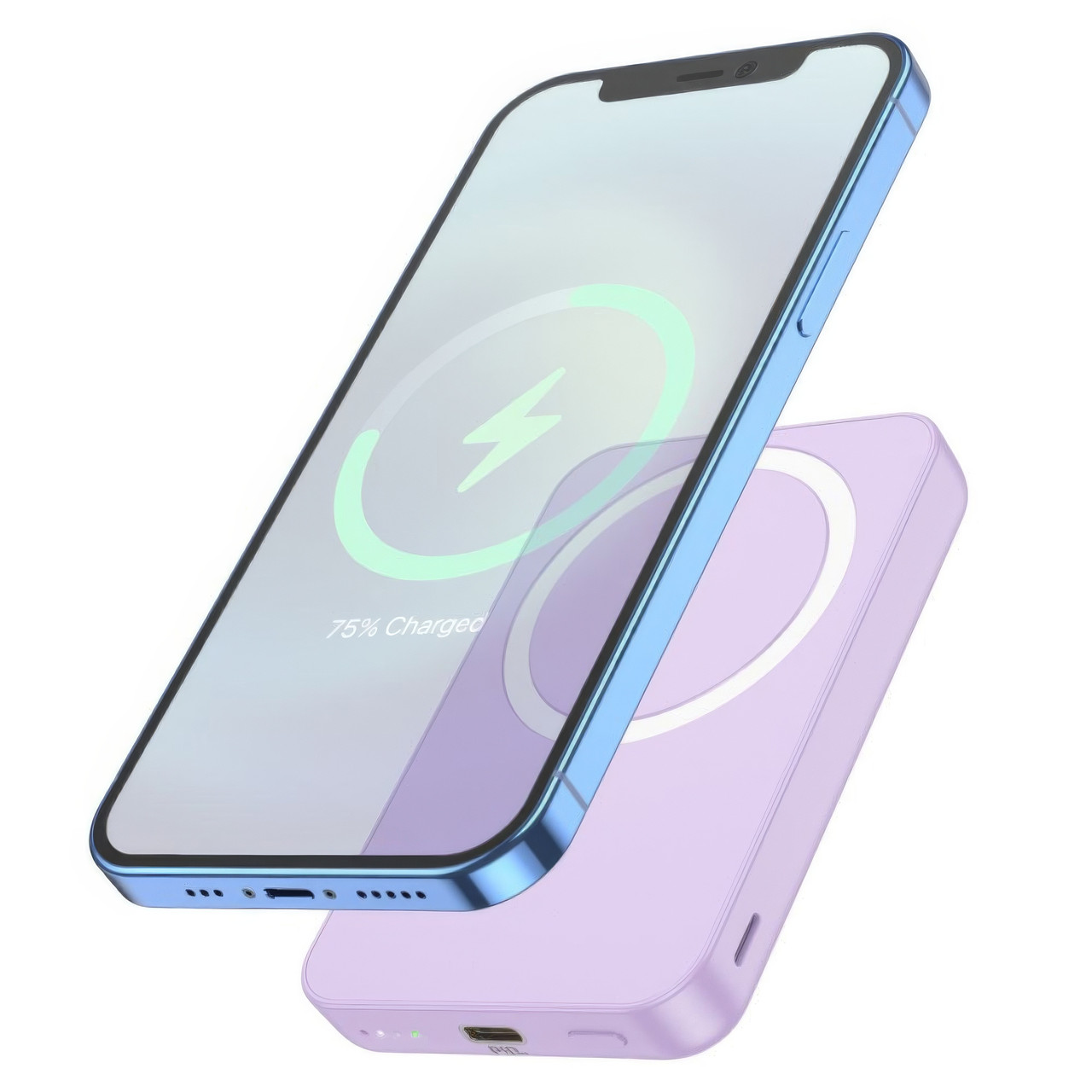 Повербанк Hoco J109 PD20W 5000mAh Фіолетовий, портативний зарядний пристрій з бездротовою зарядкою
