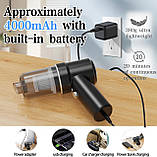 Ручний пилосос Stea, 13000 Па, бездротовий ручний пилосос, що перезаряджається через USB, портативний, легкий, міні, фото 6