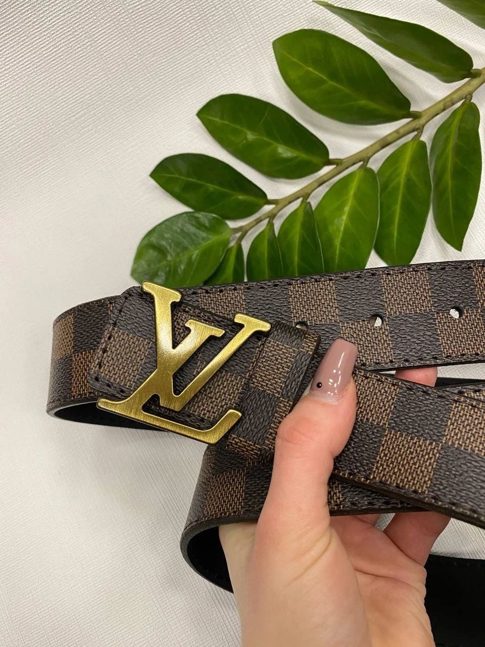 Ремінь пояс шкіряній Louis Vuitton Brown Луї Віттон