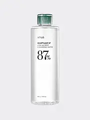 Очищувальна вода для зняття макіяжу з екстрактом хауттюйнії ANUA HEARTLEAF 87 LOW PH DEEP CLEANSING WATER 500ML