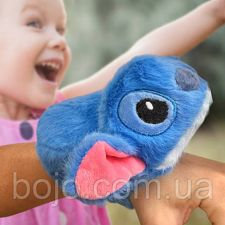 Мяка іграшка Стіч браслет на руку, Блакитний (360T), фото 1