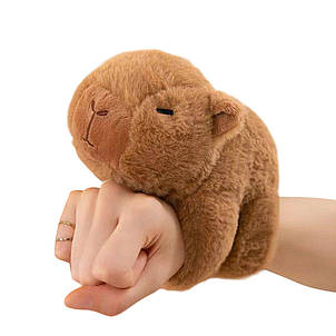 Плюшева іграшка-браслет на руку Капібара, Коричневий (360T), фото 2