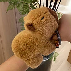 Плюшева іграшка-браслет на руку Капібара, Коричневий (360T), фото 4