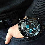 Брендові чоловічі годинники SKMEI 1515BK BLACK, Годинники OI-822 для військовослужбовців, фото 7