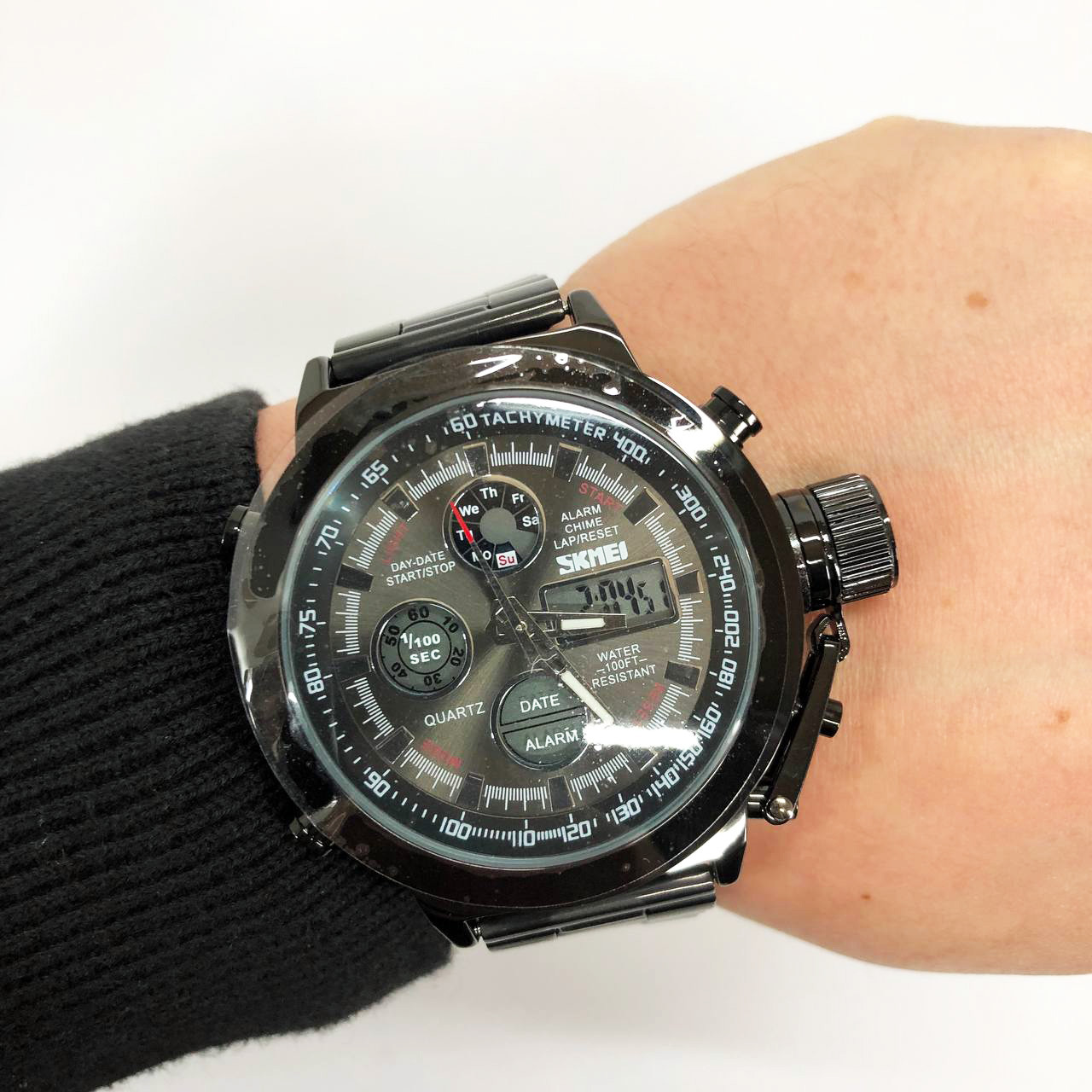 Брендові чоловічі годинники SKMEI 1515BK BLACK, Годинники OI-822 для військовослужбовців