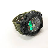 Годинники наручні електронні тактичні SKMEI 1586AG, Годинники для риболовлі та походів GI-72, фото 7