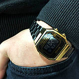 Годинник retro vintage SKMEI 1647GDBK, Електронний вологозахищений наручний годинник KN-19, фото 8