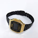 Годинник retro vintage SKMEI 1647GDBK, Електронний вологозахищений наручний годинник KN-19, фото 4