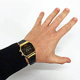 Годинник retro vintage SKMEI 1647GDBK, Електронний вологозахищений наручний годинник KN-19, фото 5