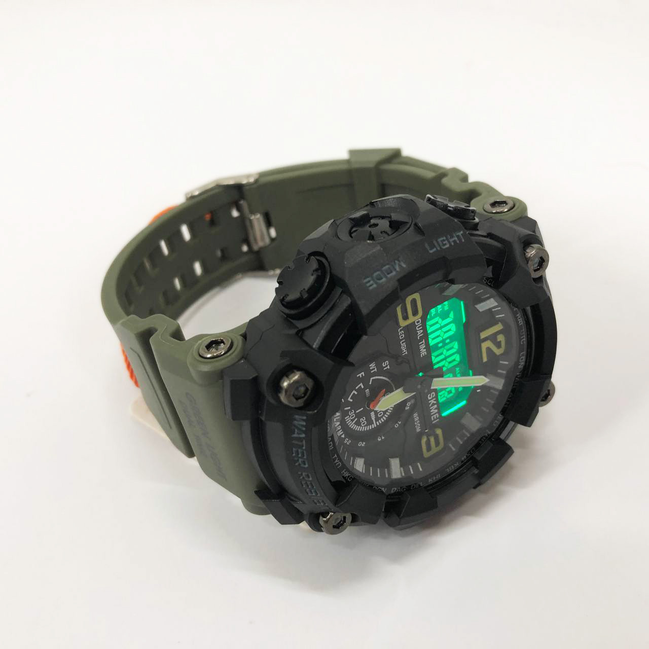 Годинники армійські для ЗСУ SKMEI 1965AG, Хороші наручні годинники чоловічі для туризму PE-97, фото 1