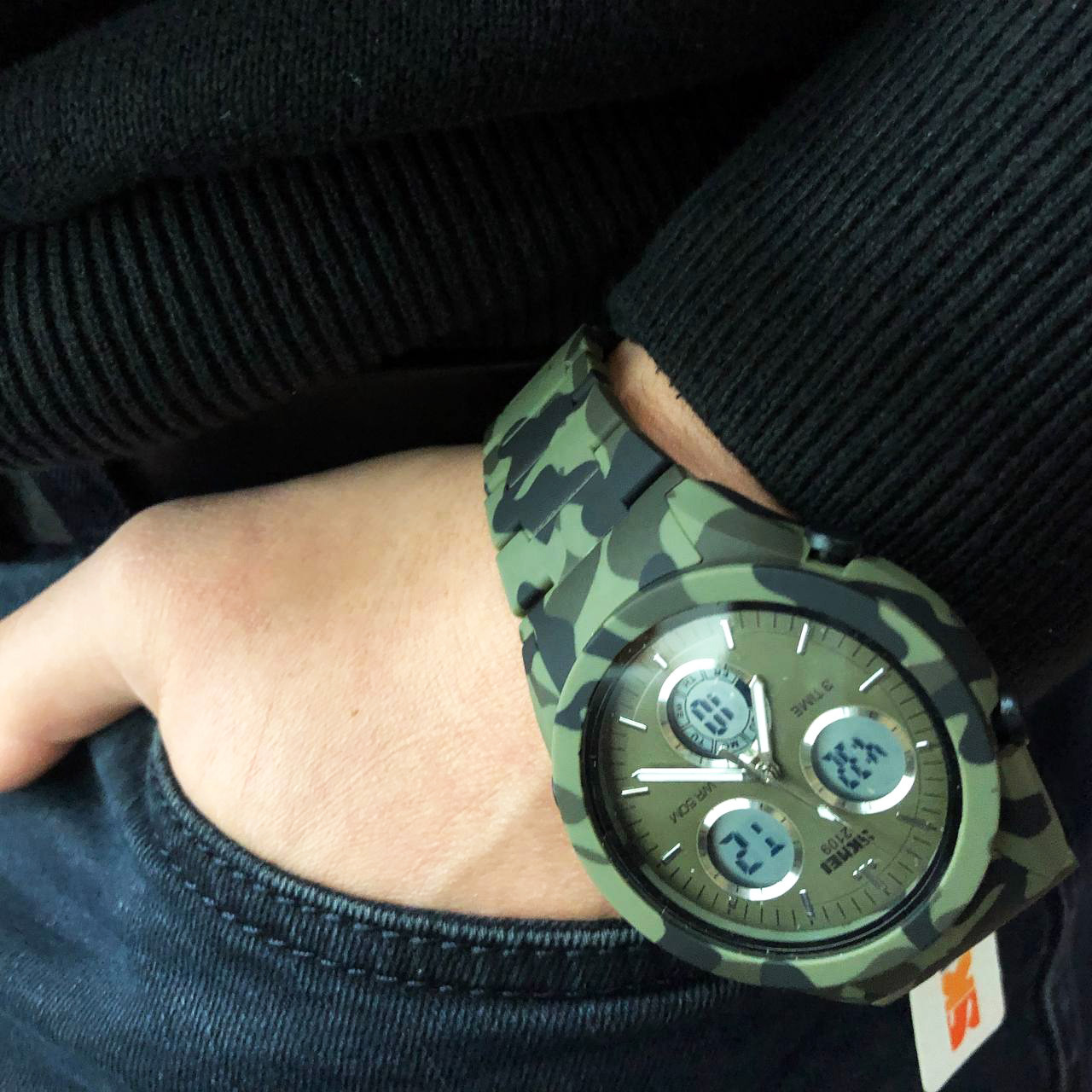 Чоловічі водостійкі кварцові годинники SKMEI, Годинники наручні електронні для хлопців YO-13, фото 1