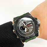 Сучасні військові годинники SKMEI, Водонепроникні електронні годинники Армійські протиударні RF-79, фото 7