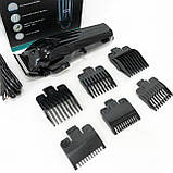 Машинка для стрижки волосся з регульованою насадкою VGR, Професійний бездротовий тример PK-24, фото 10