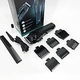 Машинка для стрижки волосся з регульованою насадкою VGR, Професійний бездротовий тример PK-24, фото 2