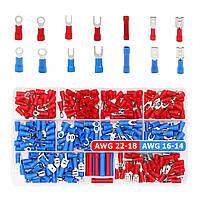 Набір обтискних клем з ізоляцією 330 шт / 14 видів - Професійні клеми для проводки