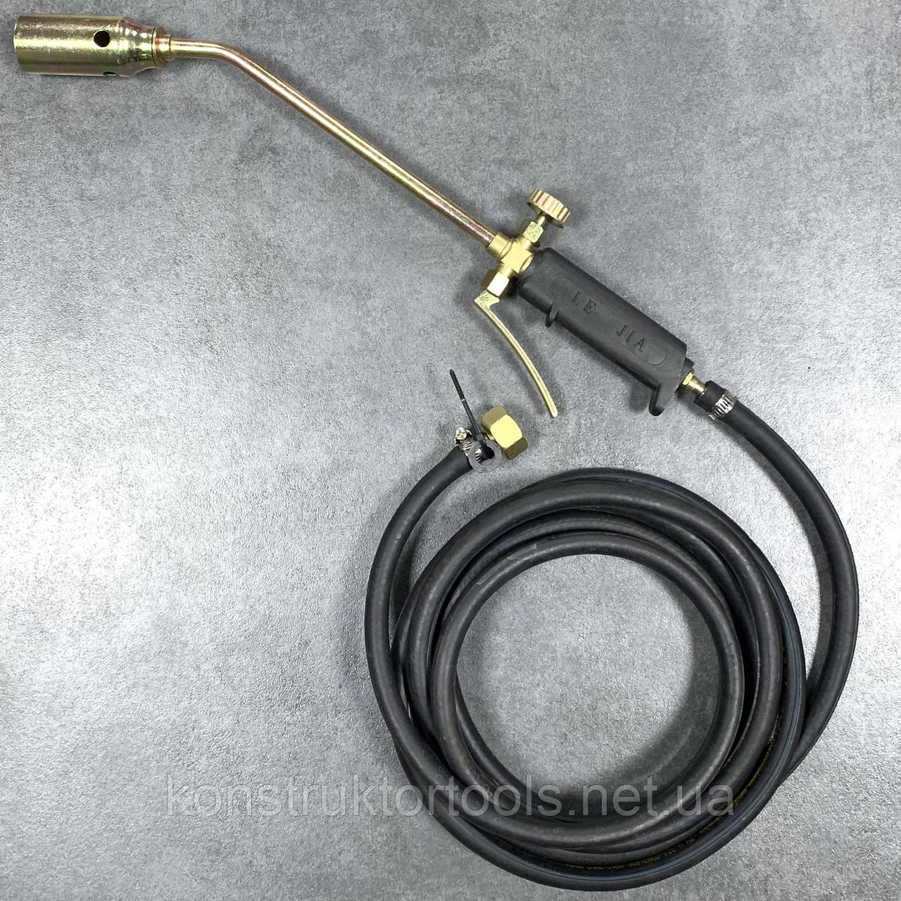 Газовий пальник зі шлангом 4м для смоління з регулятором і клапаном 450мм сопло Ø32мм х 75мм, фото 1