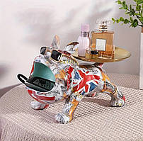 Милий декоративний скульптурний бульдог — органайзер для зберігання різних речей і дрібниць