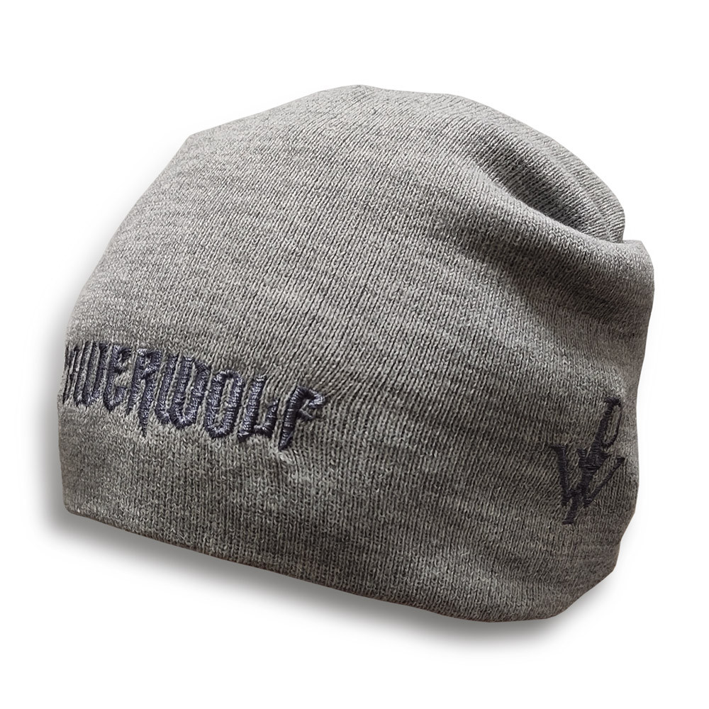 Шапка біні з вишивкою POWERWOLF Сірий