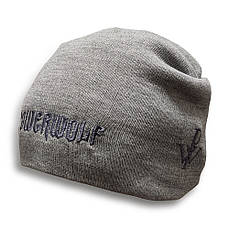 Шапка біні з вишивкою POWERWOLF Сірий