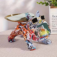 Стильна скульптура бульдога в стилі графіті — органайзер для зберігання різних речей і дрібниць