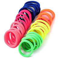 Набір різнокольорових резинок для волосся 50 шт.