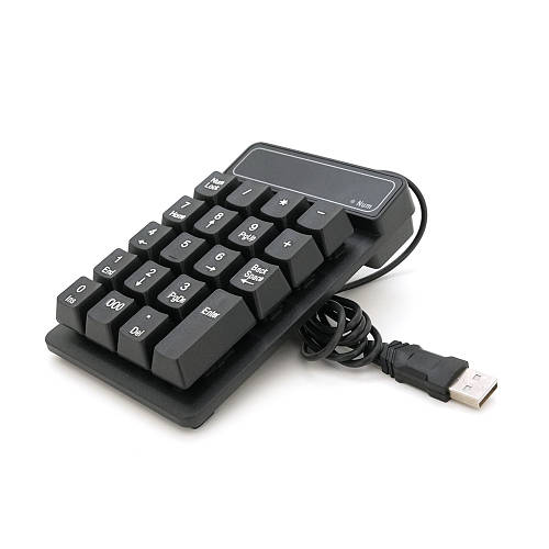 Цифровая клавиатура USB для ноутбука черная с длинным кабелем 150см для ...