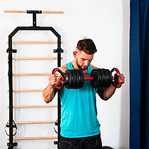 Силовий набір штанга + гантелі + гирі HMS SGN130 Pro 30 кг, фото 5