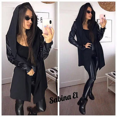 Чорний стильний кардиган,РОЗМІР ТІЛЬКИ 46