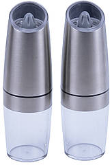 Гравітаційний електромлин-гриндер (набір 2шт.) KLT для спецій, солі та перцю KYMQ-53B