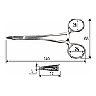 Голкотримач комбінований з ножицями Olsen-Hegar, 14 cм, J-24-045, фото 2
