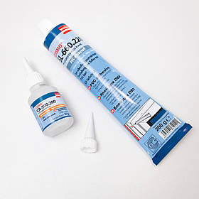 Суперклей Cosmofen CA 500.200 50 мл з рідкий пластик Cosmofen SL-660.220 білий