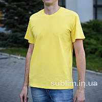 Футболка бавовна жовта щільна 190 г/м2