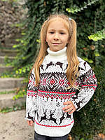 Новорічний дитячий светр з оленями, фото 3