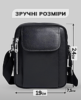 Чоловіча сумка-барсетка шкіряна через плече Tiding Bag TM-59340, фото 6