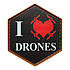 Шеврон я люблю дрони ПВХ, фото 2