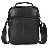 Чоловічий месенджер 18х21х8, чоловіча шкіряна барсетка на одне плече, сумка для чоловіка BEXHILL, чорний, фото 7